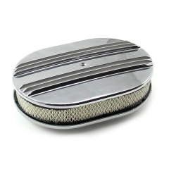 Luftfilter Alu - Aircleaner Alumium  Oval Gerippt Vintage